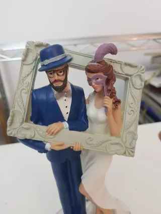 Figura Novios Tarta Máscaras Venecianas