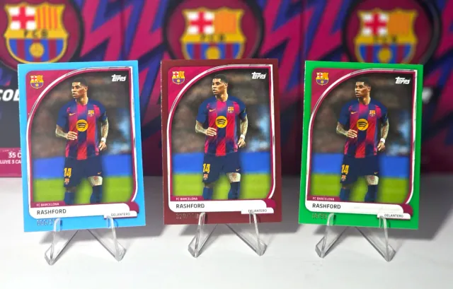 Lote 3 Marcus Rashford /99, /299, /350 Topps