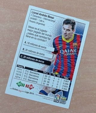 MESSI FCB MUNDICROMO 2014 #047 SIN BRILLO