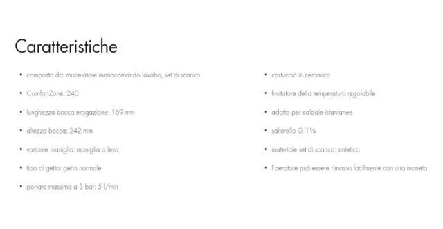 Hansgrohe Rebris E Rubinetto Miscelatore Lavabo