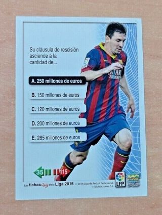 2014 - CARD DE MESSI FCB MUNDICROMO SUPERSTAR #052