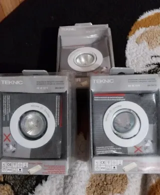 3 Focos Techo Halógeno TEKNIC 50W 12V