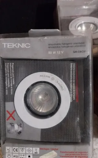 3 Focos Techo Halógeno TEKNIC 50W 12V