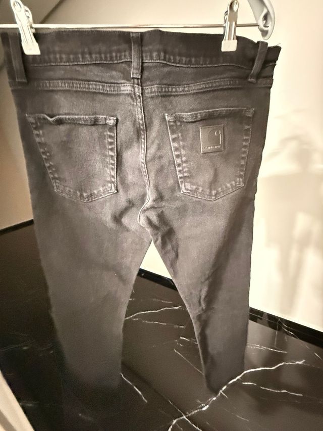 Vaqueros Carhartt Pitillo Talla 32 Negro