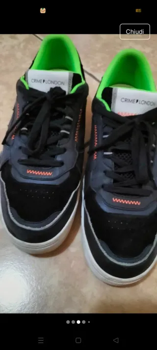 CRIME London Scarpe N.44 Usate 1 Volta