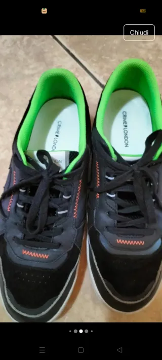 CRIME London Scarpe N.44 Usate 1 Volta