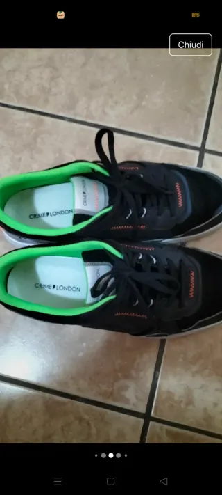 CRIME London Scarpe N.44 Usate 1 Volta