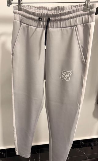 Pantalón chándal gris talla S siksilk