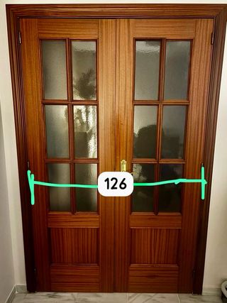 Puertas madera sapely 62,5 cm