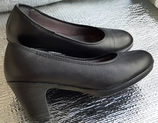 Zapatos tacón bajo mujer negros