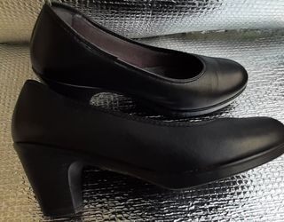 Zapatos tacón bajo mujer negros