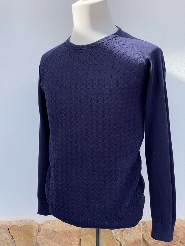 Jersey Cortefiel Azul Hombre Talla M