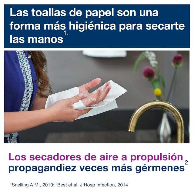 Toalhas de mão de papel Tork dobradas em V