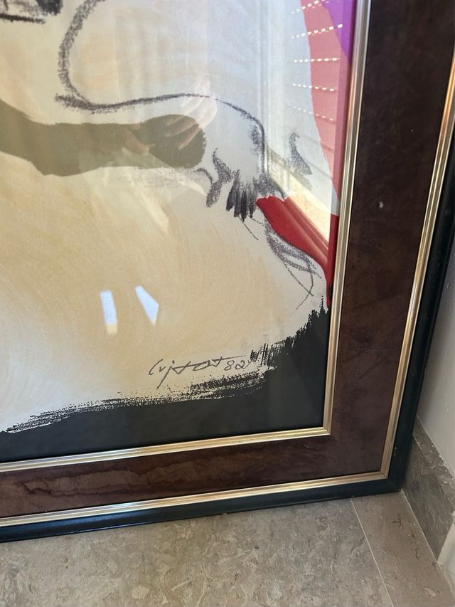 Cuadro abstracto de M. CUIXART