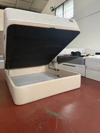 Canapé Beige y Colchón Flex Tribeca 150x190