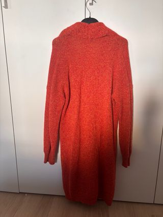 Cardigan in lana arancione taglia versatile