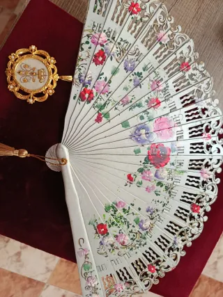 Abanico de fallera artesanal