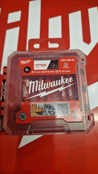 Juego 5 Brocas Diamante Milwaukee Ø 6-10mm