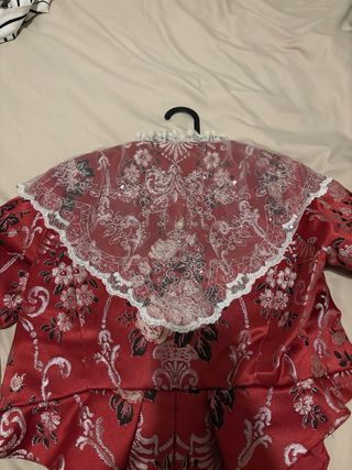 Manteletas fallera blancas con lentejuelas plata