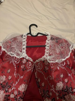 Manteletas fallera blancas con lentejuelas plata