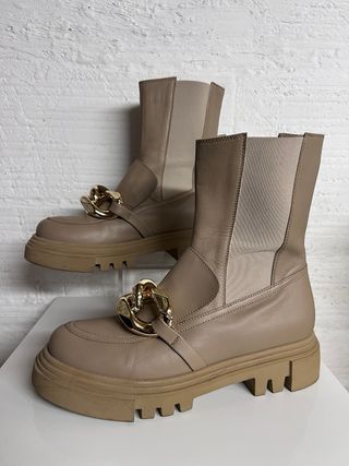 Botín Jeannot Beige Piel Talla 39