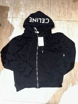 Sudadera con cremallera y capucha Celine