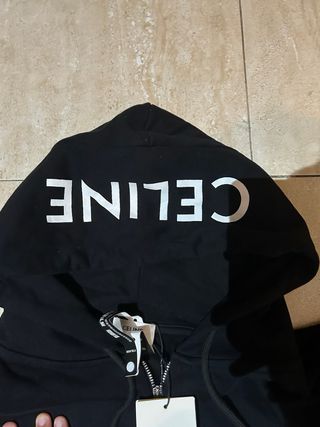 Sudadera con cremallera y capucha Celine