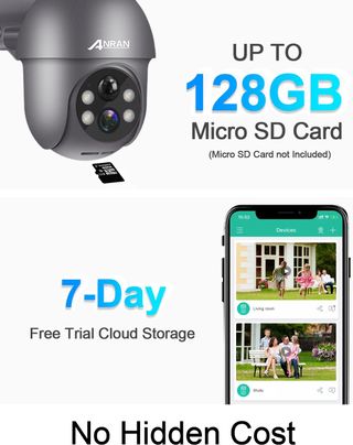 Cámara de seguridad exterior ANRAN 2K con batería