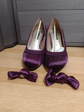 Zapatos de fiesta morados talla 38