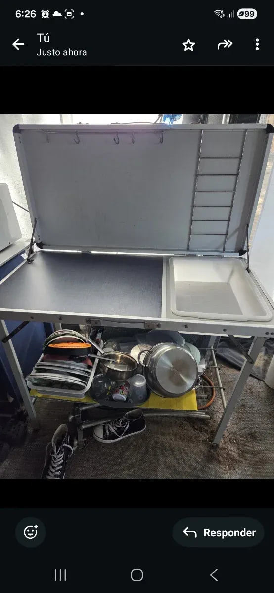 Mesa de cocina y camping plegable