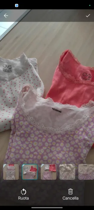 Quattro canotte bimba cotone 7-8 anni