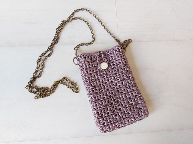 Bolso nuevo crochet móvil malva