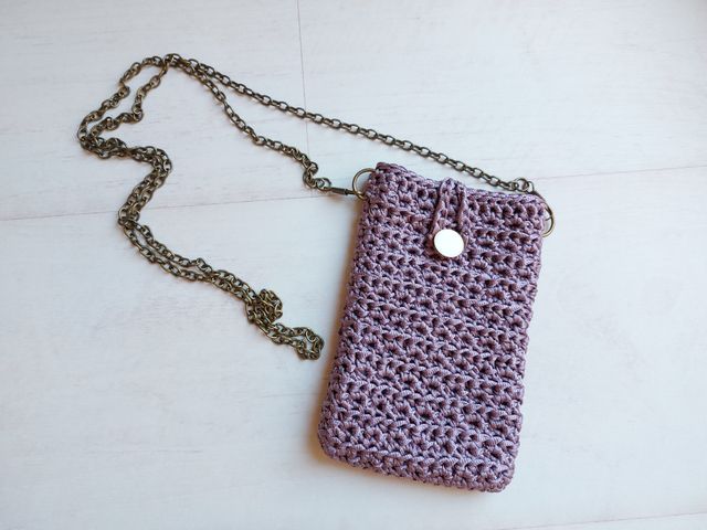 Bolso nuevo crochet móvil malva