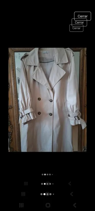 Gabardina beige con cinturón