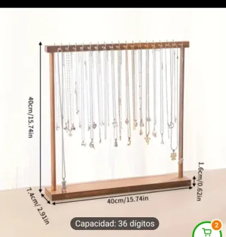 Soporte para collares de madera