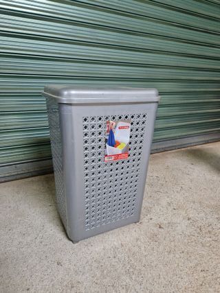 Cesta de plástico gris