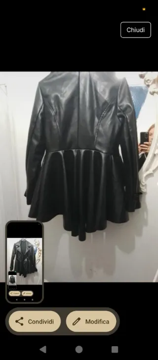 Giubbotto donna in ecopelle