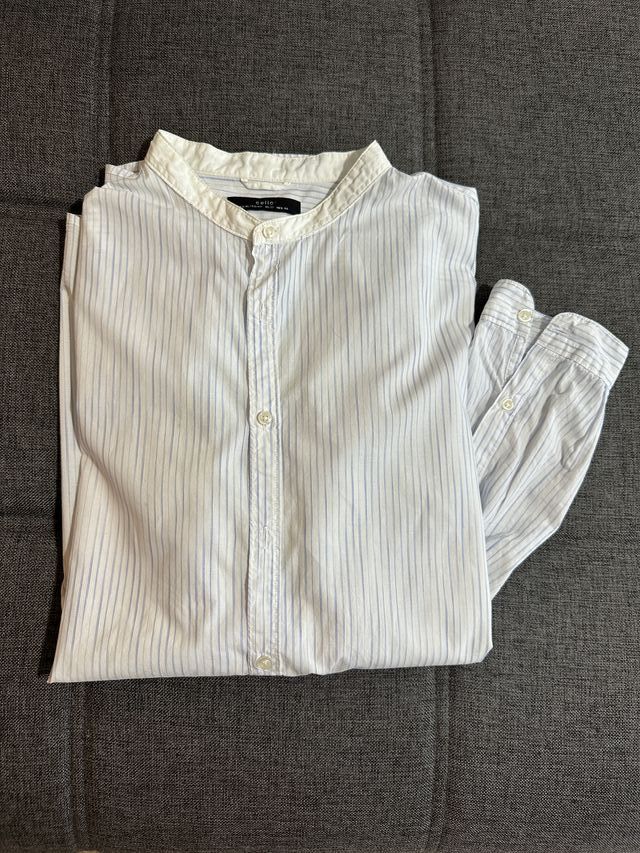 Camisa Celio rayas blancas XL