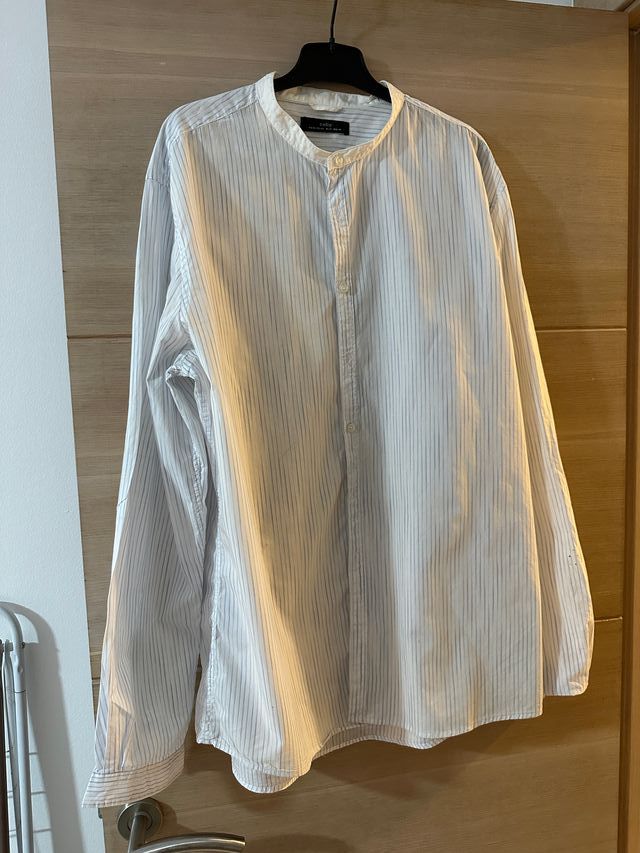 Camisa Celio rayas blancas XL