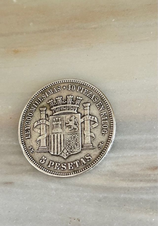 5 Pesetas Plata 1870
