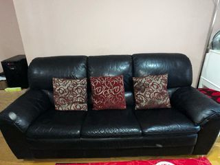 Sofá elegante 4 plazas piel Natuzzi Negro