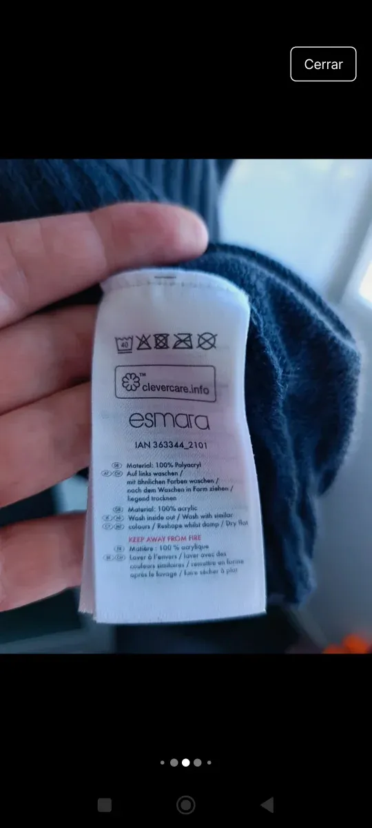 Jersey azul talla 56-58 con adorno de regalo