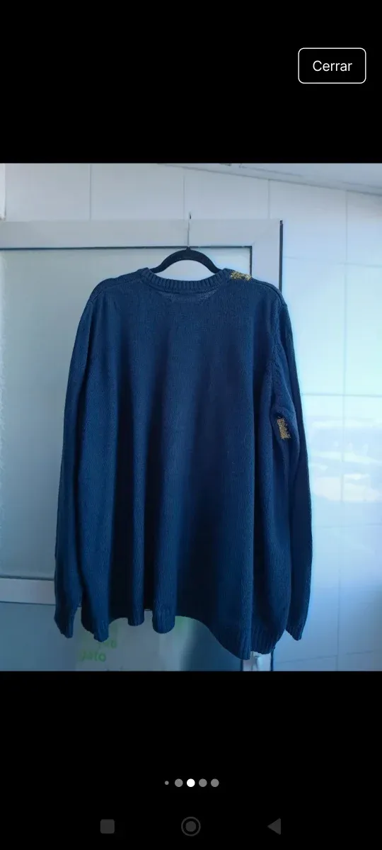 Jersey azul talla 56-58 con adorno de regalo