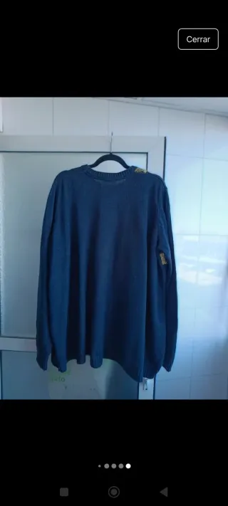 Jersey azul talla 56-58 con adorno de regalo