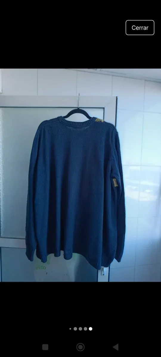 Jersey azul talla 56-58 con adorno de regalo