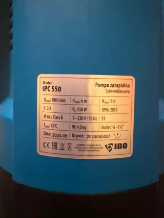 Pompa immersione IBO IPC 550