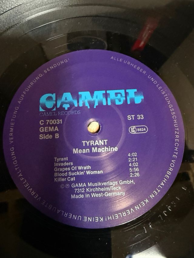 LP Tyrant Mean Machine vinile 1984