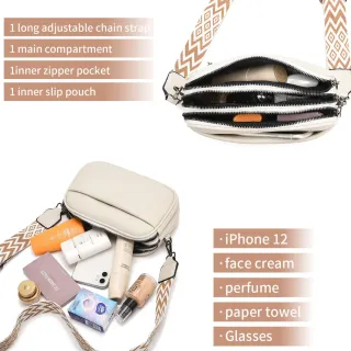 Bolso bandolera mujer piel sintética