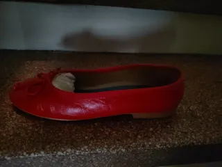 Manoletinas rojas con lazo