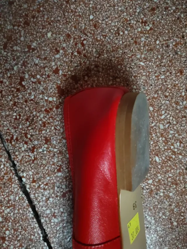 Manoletinas rojas con lazo